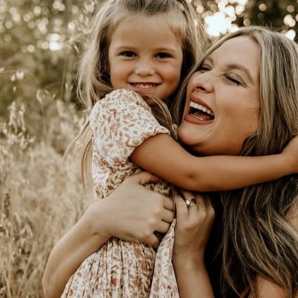 Noralee Other - Charming Cream Floral Kids Formal Dress